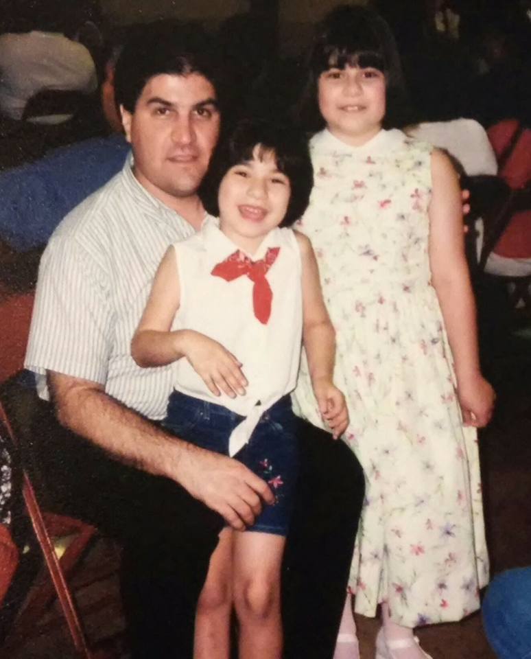 Rebekah (center) with her father and sister, circa 2000. | Courtesy photo