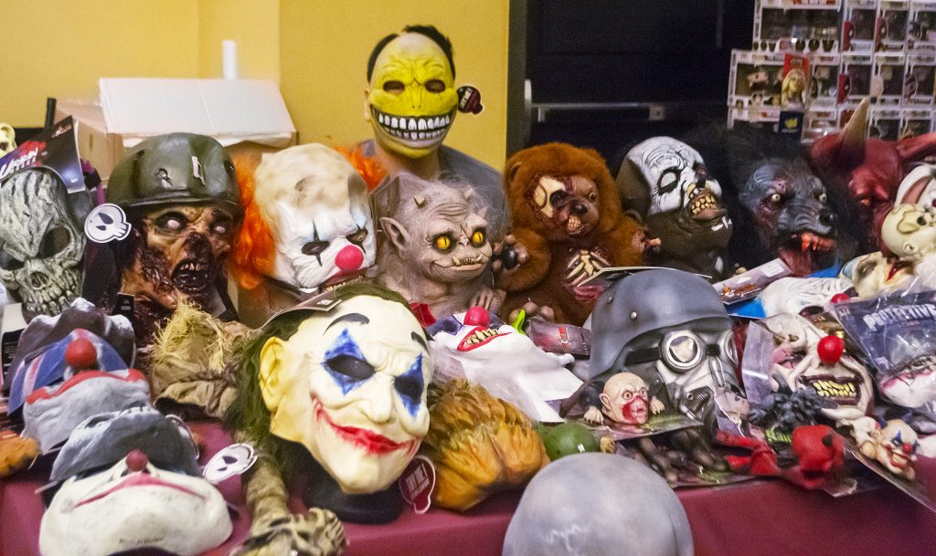 Halloween masks at Toyshow