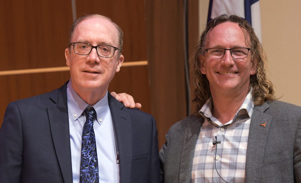 Dr. Sean Gulick, right, and Dr. Peter Davis