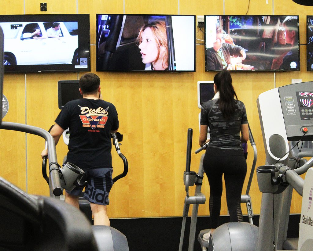 Students work out at the Rec Center.