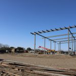 Campus tennis court construction