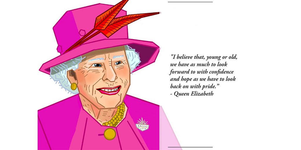 Artist rendering of Queen Elizabeth II