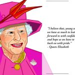 Artist rendering of Queen Elizabeth II