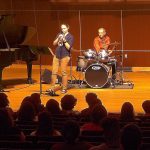 The jazz ensemble performs in the Recital Hall