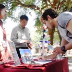 Assistant Professor Yong Chen recruits students for a study abroad program to China