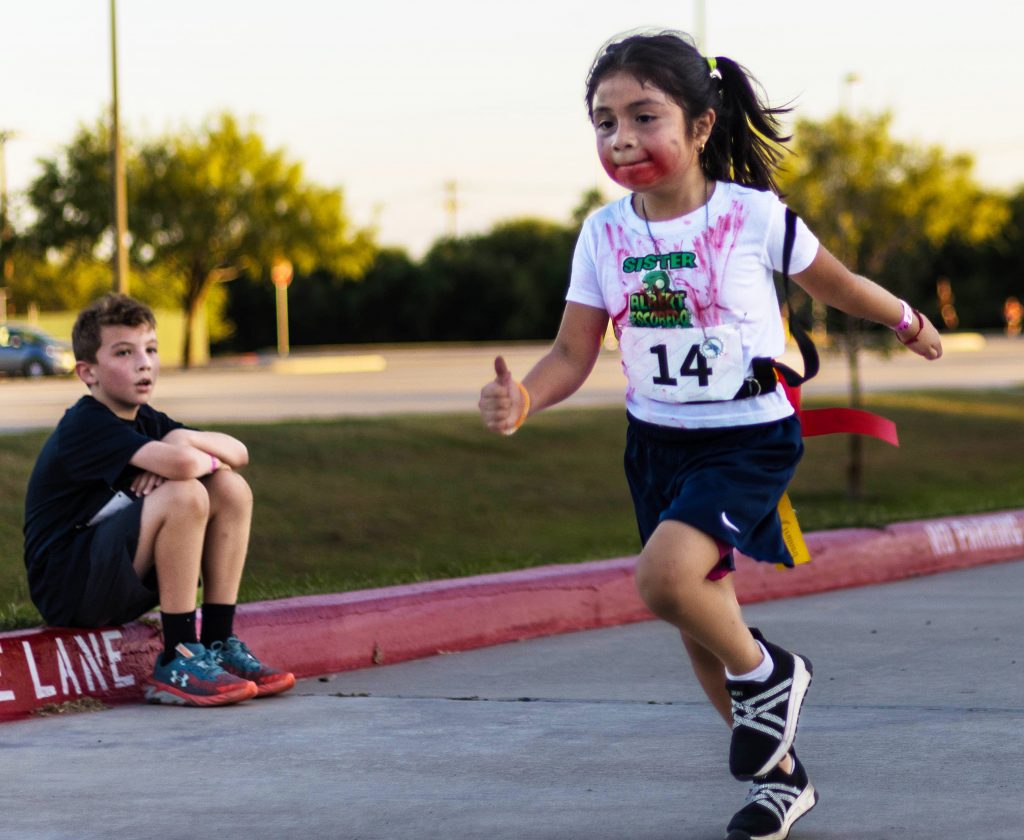 Child in the Zombie Run