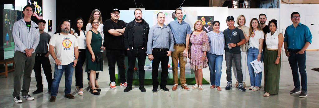 Group photo of those who attended the opening of the exhibit.