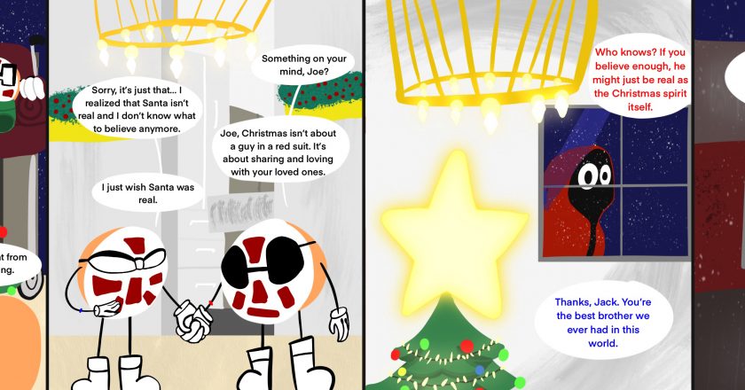 FEATURES: COMIC STRIP: Pizza Bagels in Christmas Spirit