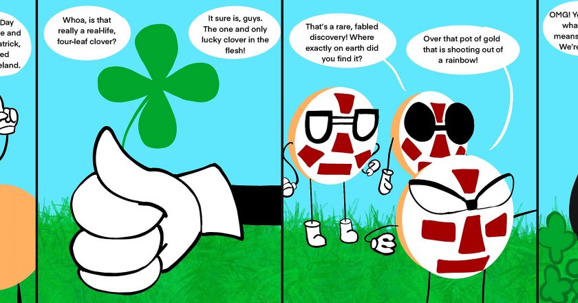 FEATURES: COMIC STRIP: Pizza Bagels in St. Patrick’s Day