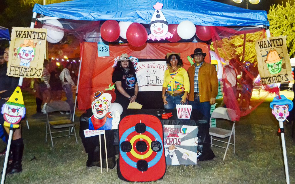 Students pose for a photo at the Halloween Fest.