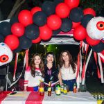 Students pose for a photo at Halloween Fest.
